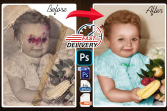 old photo restoration, repair, colorizing, and enhance