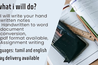 convert your handwritten notes to word document