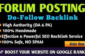 provide 60 dofollow forum posting SEO contextual backlinks