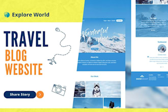 design and develop your travel blog website