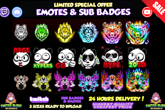create awesome custom twitch sub badges, emotes