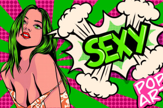 draw pop art portrait in roy lichtenstein style