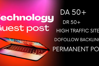 publish technology guest post on da 60 tech blogs