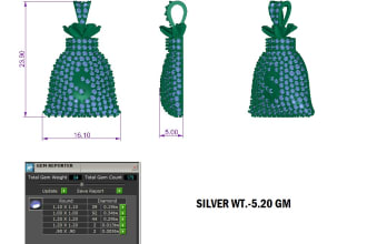 3d cad iced out jewelry designing