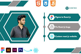 convert  figma to react js  react js  frontend developer