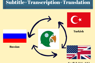 translate and subtitle turkish english russian