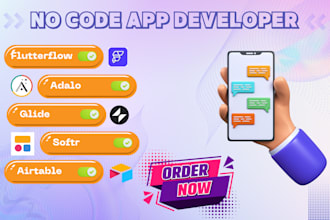 build flutter flow, adalo, glide softr glideapps airtable web and mobile app