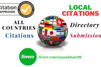 do local citations for USA, UK, uae, germany, australia any country you want