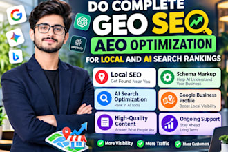 do complete GEO SEO aeo optimization for local and ai search rankings