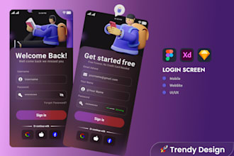 create mobile and website design uiux design