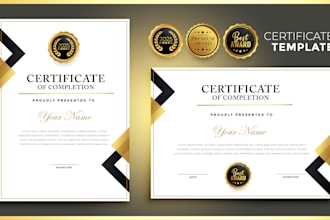 do professional award certificate design