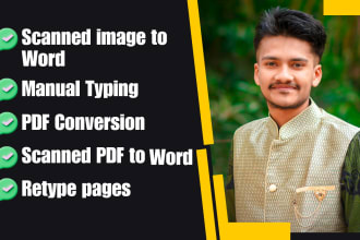 do manual typing work, convert pdf to word, retype pages