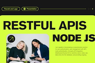 develop restful apis using nodejs, express and mongodb, mysql, socket io