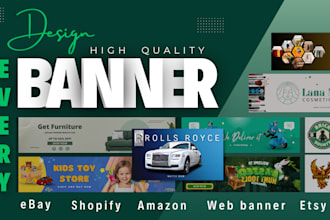 design logo and banner for shopify, walmart, ebay and amazon store