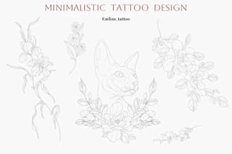 create a minimalist fine line tattoo design