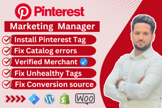 install or fix pinterest tag, catalog errors and merchant approval