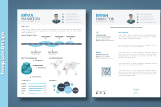 design professional infographic resume, cv, and cover letter