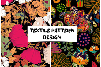 design seamless textile print patterns for clothing