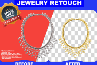 do jewelry retouch and color correction and editing