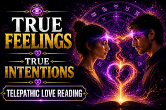 do a telepathic love reading to reveal true feelings and intentions