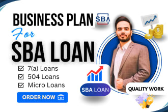 create an sba business plan for loan approval, 7a, 504 and microloans