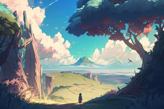 make anime landscape background art novel game wallpaper