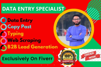 do accurate data entry, web research, data collection, copy paste and typing job