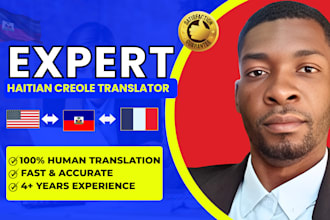 translate haitian creole to english and french