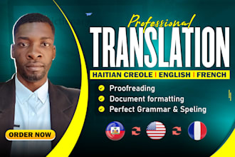 provide accurate haitian creole to english translation