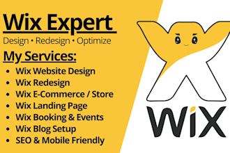 build, redesign, and optimize professional wix website