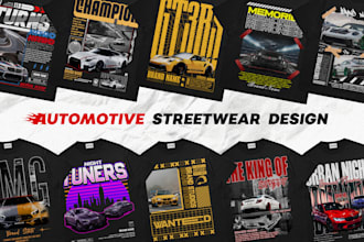 design automotive streetwear graphics for your brand