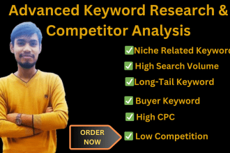 do advanced profitable kgr SEO keyword research with competitor analysis