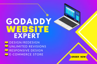 design or redesign godaddy website professionally for you
