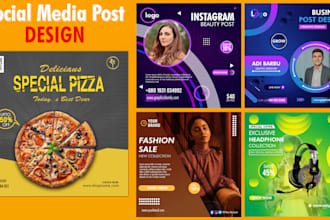 create viral trendy social media post design