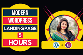 create  wordpress landing page , sales page design using elemntor pro