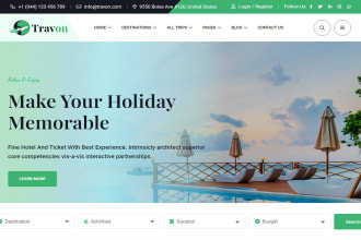 design hotel booking travel and tourism wordpress website with vik booking