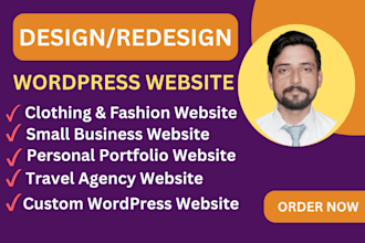 create clothing brand, fashion, portfolio, travel, and custom wordpress website