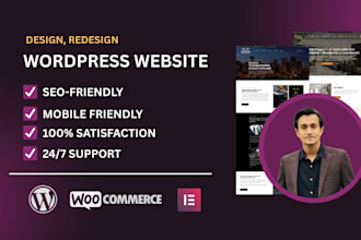 design redesign seo friendly wordpress website development