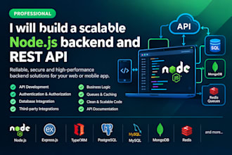 build a scalable nodejs backend and rest API