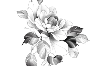 create a fine line flower tattoo