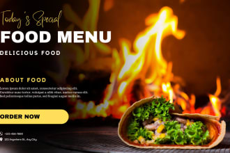 create professional restaurant and food menu design