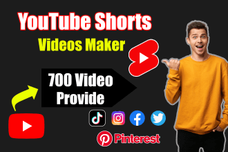 create 700 youtube short videos, motivational shorts, viral short video