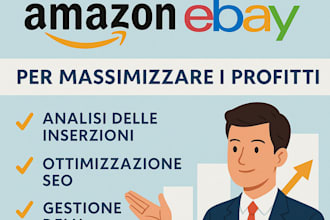 be able to help you on selling and managing on amazon and ebay