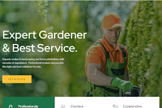 design and develop a lawn care and landscaping service website