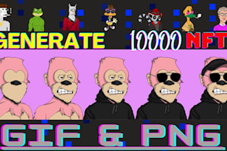generate unique nfts in GIF format with custom rarities