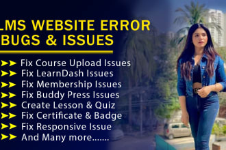 fix errors in wordpress lms website with learndash lms issues in 24 hours