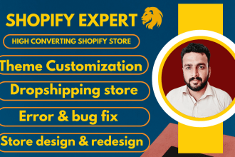 setup shopify dropshipping store, manage shopify store