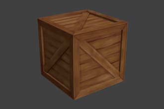 make a 3d game asset with stylized, hand painted textures