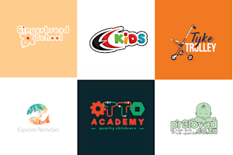 do preschool kids education childcare daycare baby shop children logo