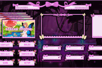 design a custom twitch overlay animated, logo animation